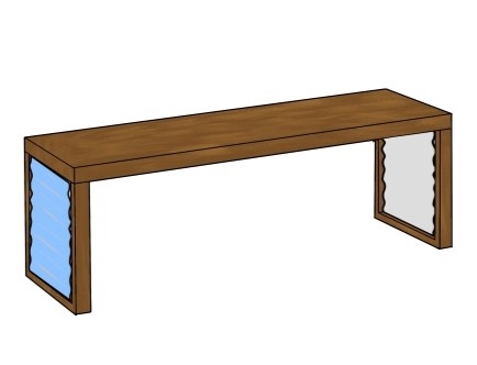 Bench with side panels