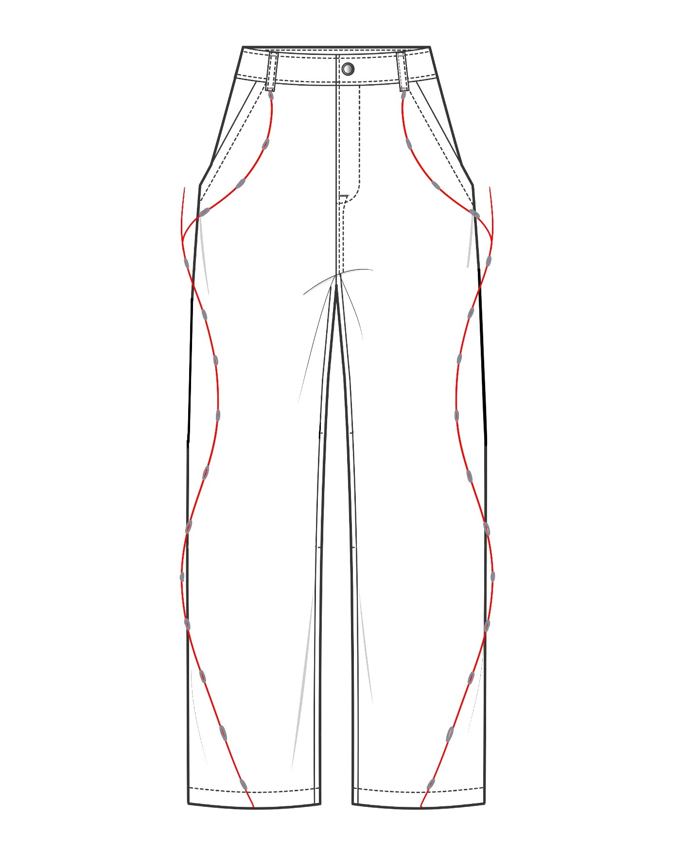 Illustrated light layout option for pants