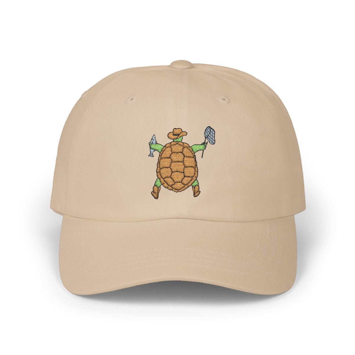 tan baseball hat