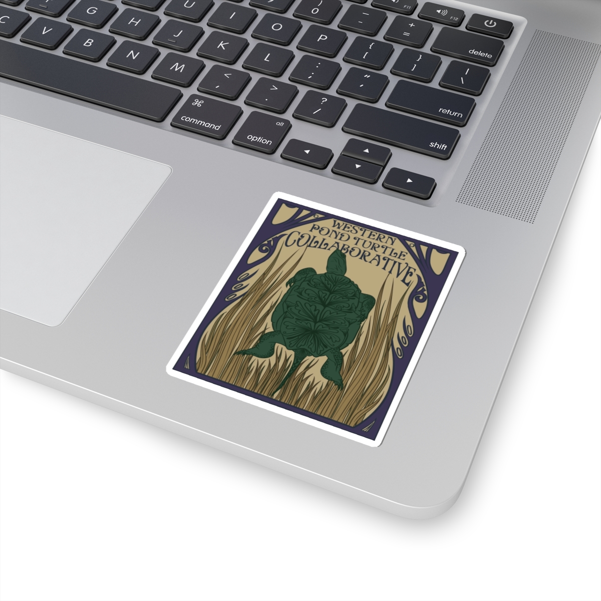 print design on sticker mock-up